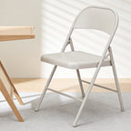 HaiCube 4 Pack All-Steel Heavy Duty Folding Chair, Portable Indoor Outdoor Seating, for Party Wedding Restaurant Patio Meeting Room Home Office Use, khaki