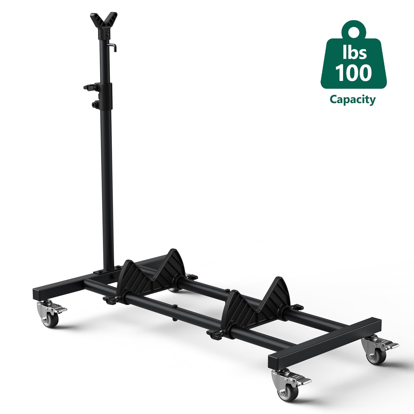 HaiCube Vertical Bike Stand, Fits Wheels Up to 29 Inch, Freestanding Space-Saving Bike Rack with Weels, Adjustable Height Upright Bicycle Floor Holder, No Drilling