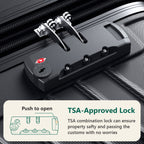 HaiCube 3 Piece Luggage Set (20/24/28 Inch), Lightweight Expandable Suitcases with TSA Lock & 360° Spinner Wheels, Black