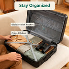 HaiCube 3 Piece Luggage Set (20/24/28 Inch), Lightweight Expandable Suitcases with TSA Lock & 360° Spinner Wheels, Black