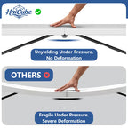 HaiCube 6FT Folding Table, 72" x 30" Extra Wide Heavy Duty Portable Table, Waterproof HDPE Plastic, Foldable Picnic Table for Camping, BBQ, Party, Dining, Indoor & Outdoor, White, 2 Pack