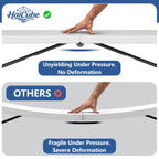 HaiCube 6FT Folding Table, Heavy Duty Portable Table, Waterproof HDPE, Foldable for Picnic, Party, Camping, Dining, BBQ, Indoor & Outdoor, White